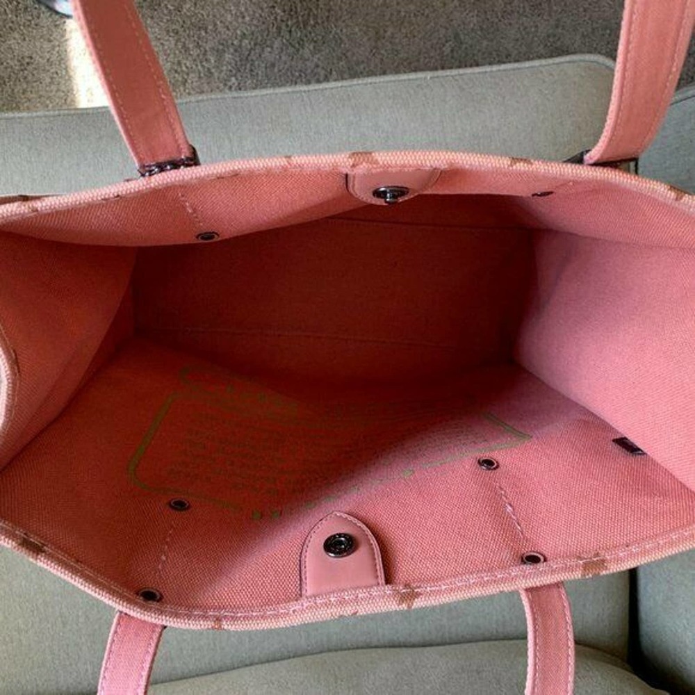 Coach Unicorn Stars Pink Canvas Tote Purse Bag - Picture 3 of 4